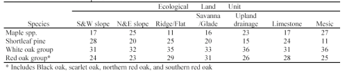 Example table